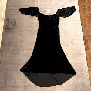 Joyfolie Elegant Black High Low Dress